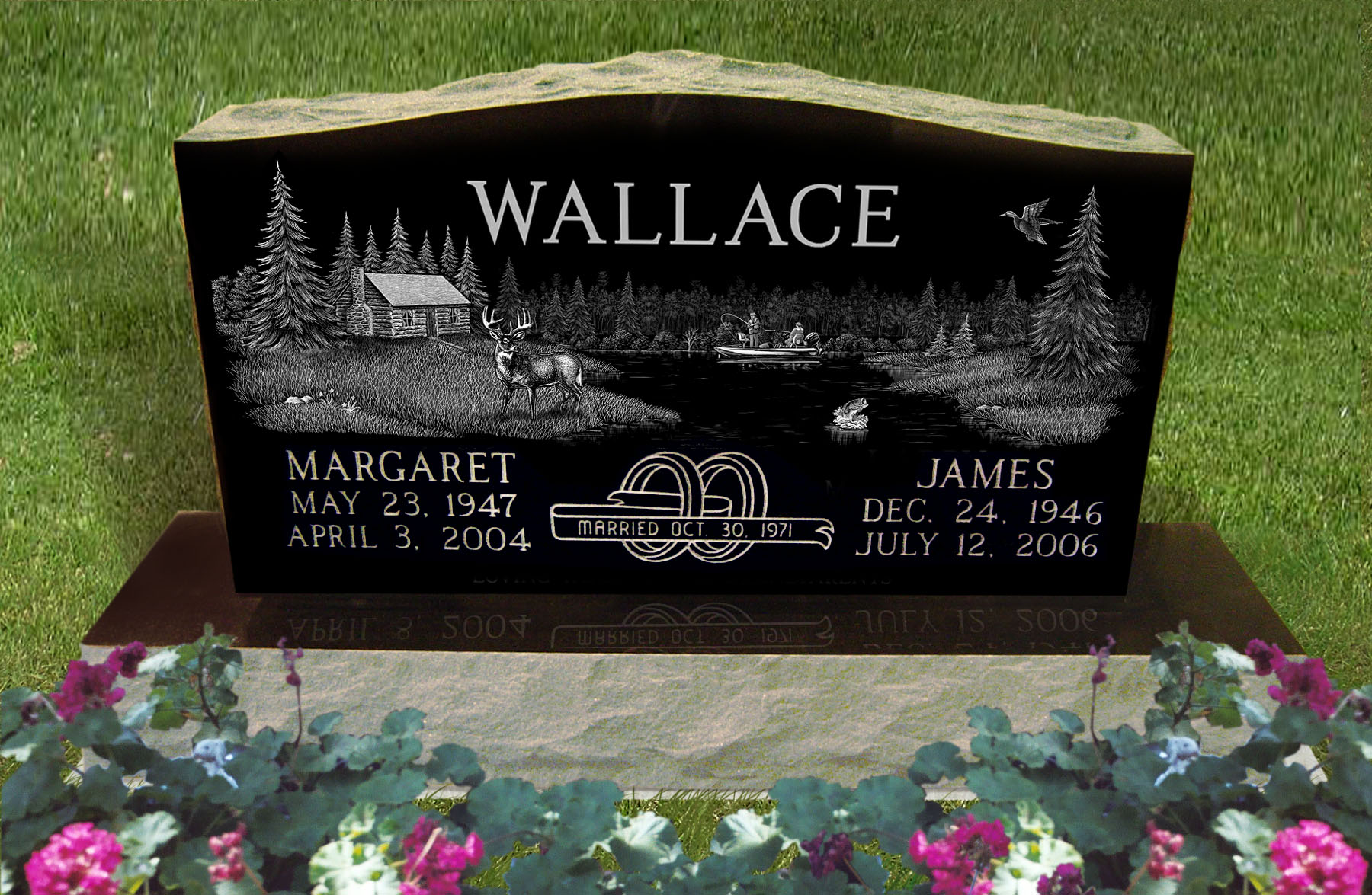 Etching designs for headstones